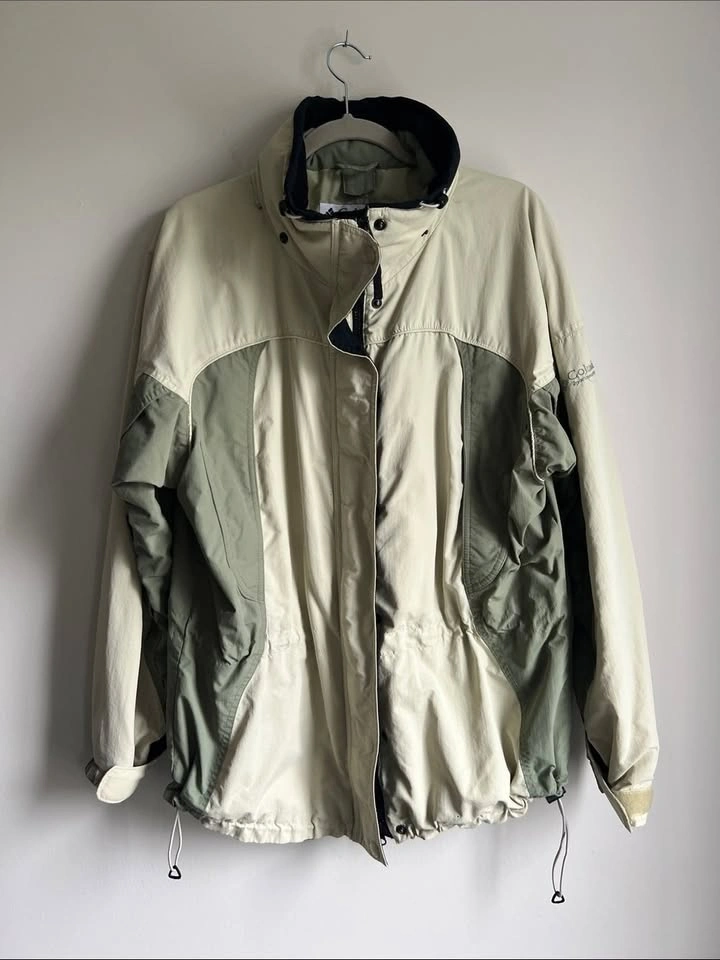 Columbia Sunrise Peak Sage Green & Beige Waterproof Shell Jacket - photo 2