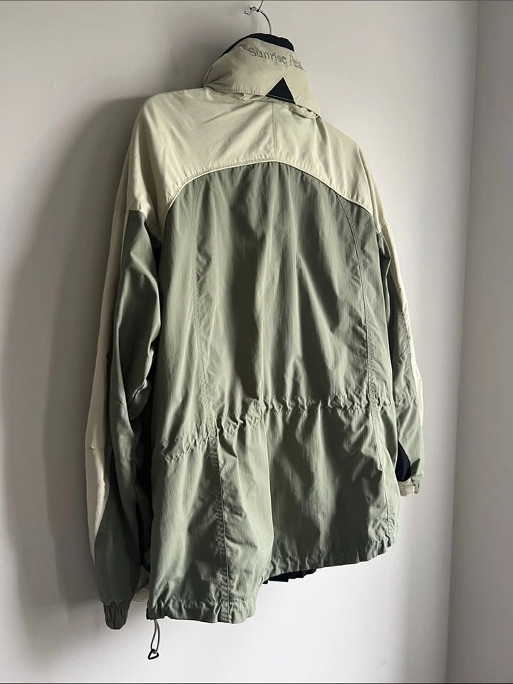 Columbia Sunrise Peak Sage Green & Beige Waterproof Shell Jacket - photo 4