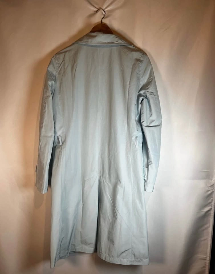 Weekend Max Mara Woman’s Trench Coat Pale Ice Blue Sz 10 - photo 3