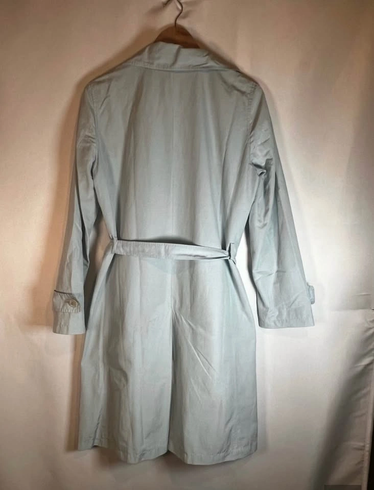 Weekend Max Mara Woman’s Trench Coat Pale Ice Blue Sz 10 - photo 4