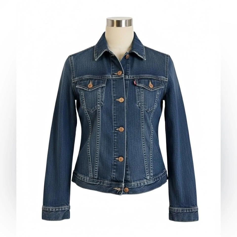 Levi’s Positively Superior Denim Jacket Small Y2K Trucker