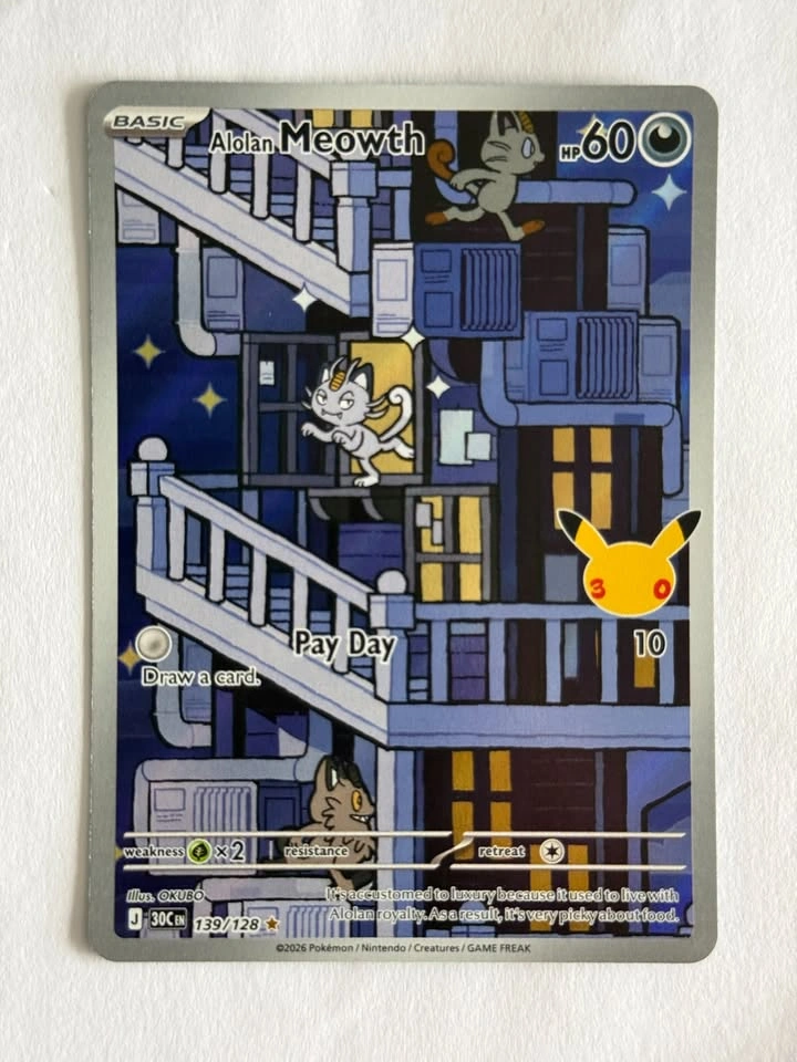 Alolan Meowth #139 Pokemon 30th Celebration