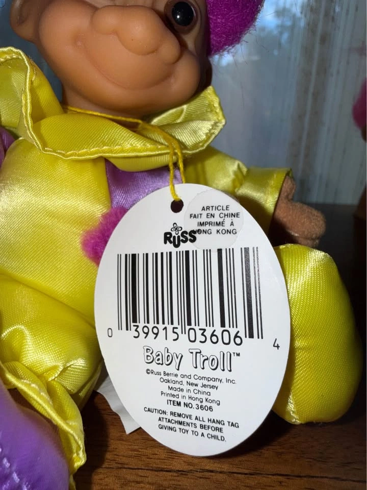 🎪🍀 VINTAGE 1990s RUSS CLOWN BABY TROLL 🍀🎪 - photo 2