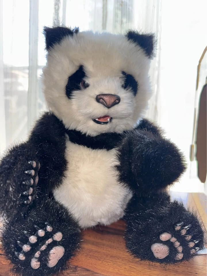 Vintage 2004 FurReal Friends Luv Cubs Panda with Box & Bottle - photo 2