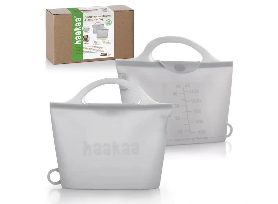 NEW Large silicone Microwave Steamer & Steriliser Bag- 2 pack