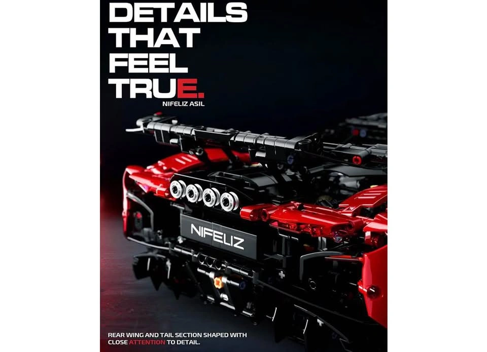 Nifeliz ASIL Sports Car Building Set, 1:8 Scale Model - photo 4