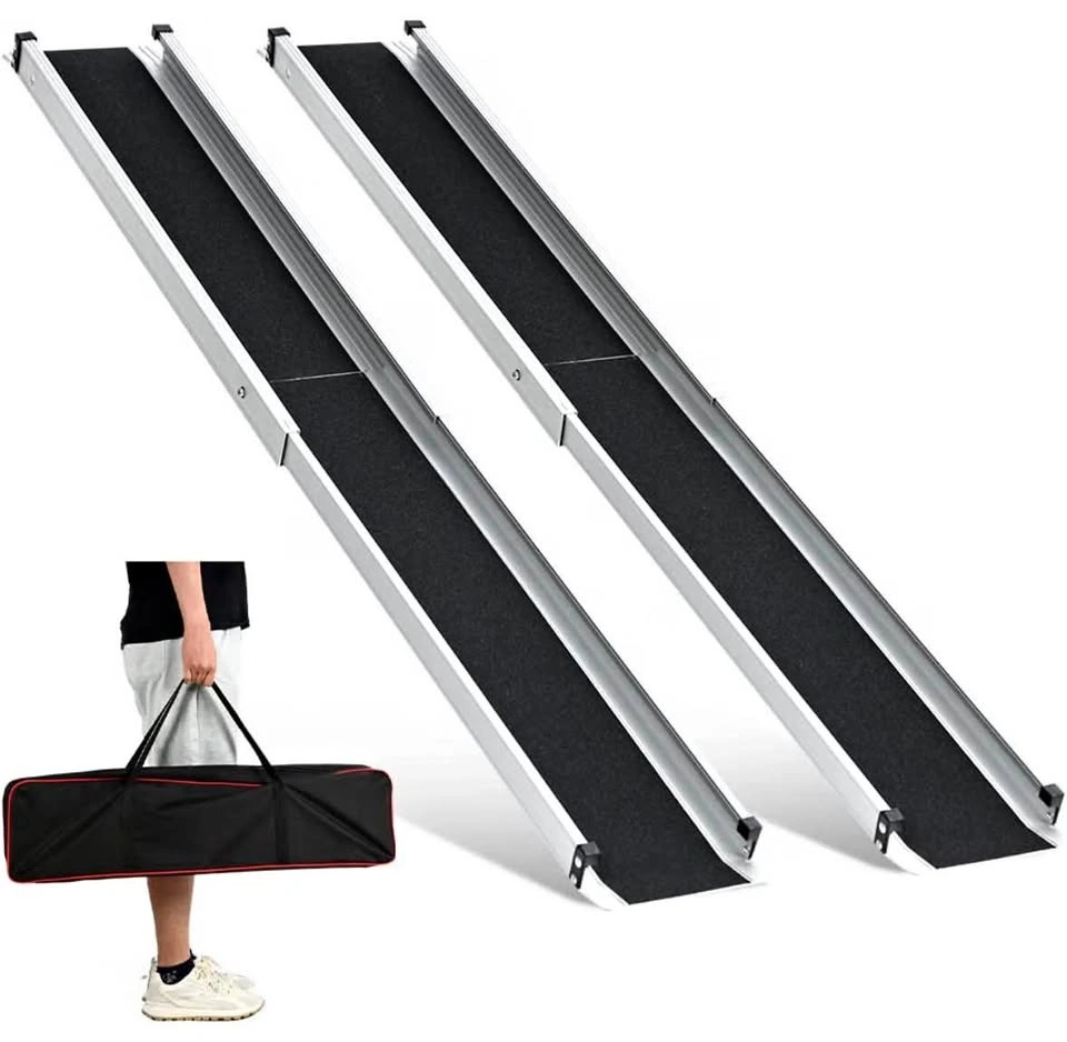 7FT Portable Wheelchair Ramp, Telescoping Aluminum