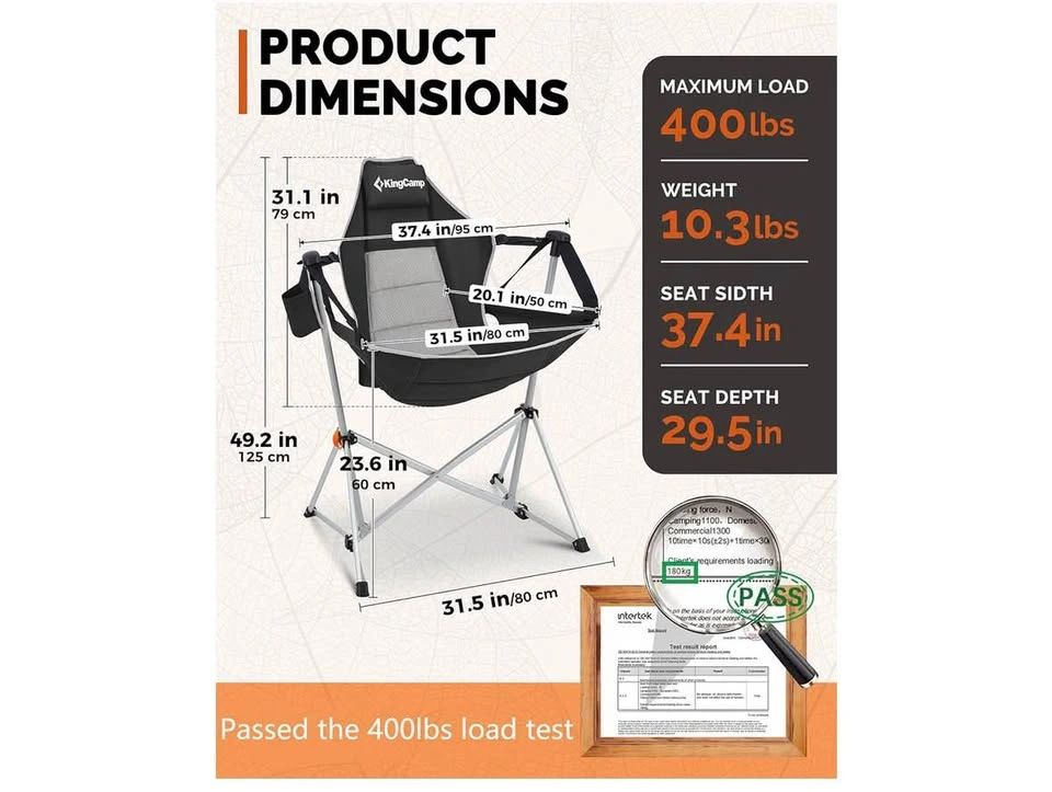 KingCamp Hammock Camping Chair, 400lbs Heavy Duty - photo 2