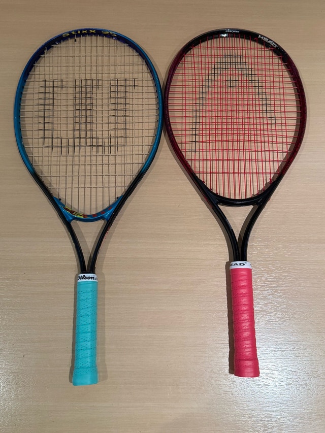 Wilson Stixx 25 and Head Junior Tennis Rackets