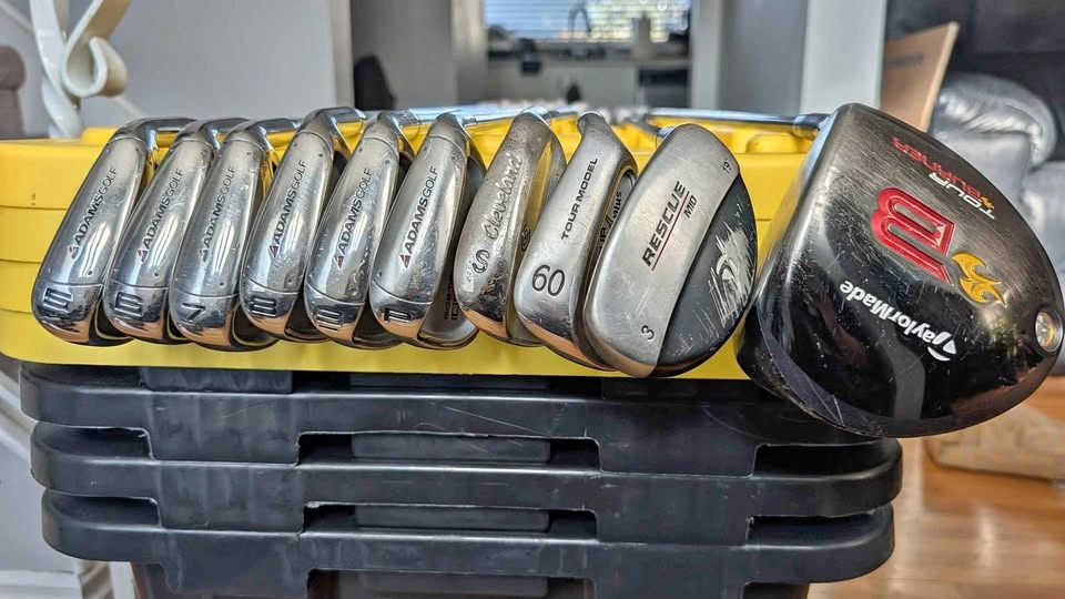 Adams Golf Idea Irons, TaylorMade Driver/Hybrid & Cart Bag