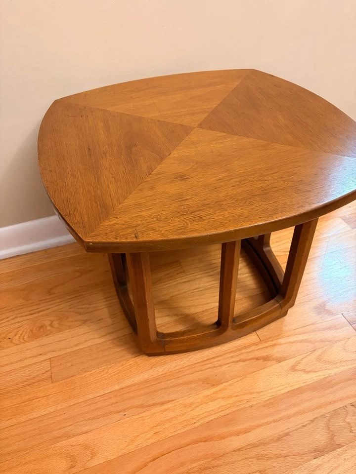 MCM Sculptural Accent Table (1966) – Starburst Walnut Top - photo 3