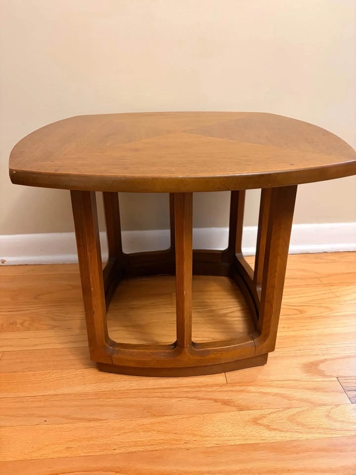 MCM Sculptural Accent Table (1966) – Starburst Walnut Top - photo 4