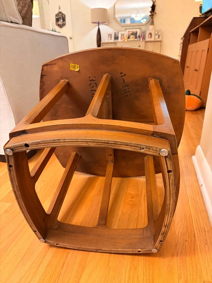 MCM Sculptural Accent Table (1966) – Starburst Walnut Top - photo 5