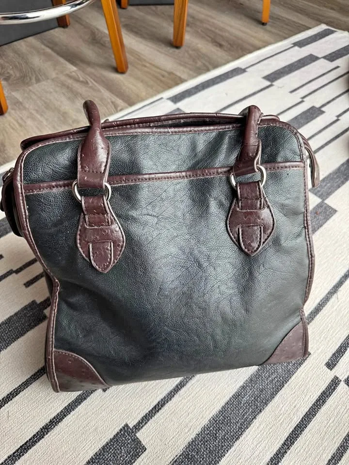 Leather & alligator skin large tote bag thumbnail