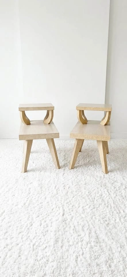 Vintage MCM Simpsons-Sears Atomic Step End Tables - Pair - photo 3