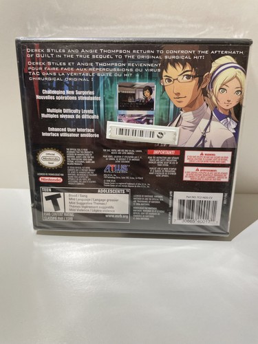 Trauma Center Under the Knife 2 Nintendo DS BRAND NEW SEALED 🏈 - photo 2