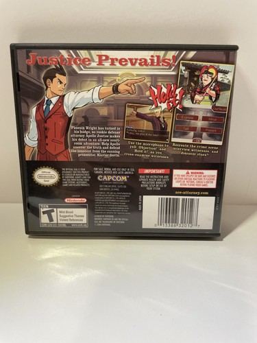 Ace Attorney Apollo Justice Nintendo DS MIB 🏈 - photo 2