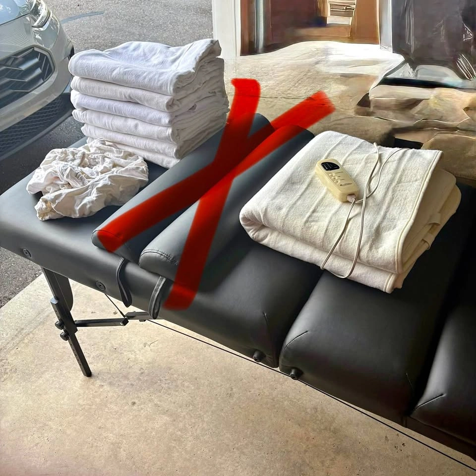Massage Accessories: Table Warmer, Long Sheets & Face Covers