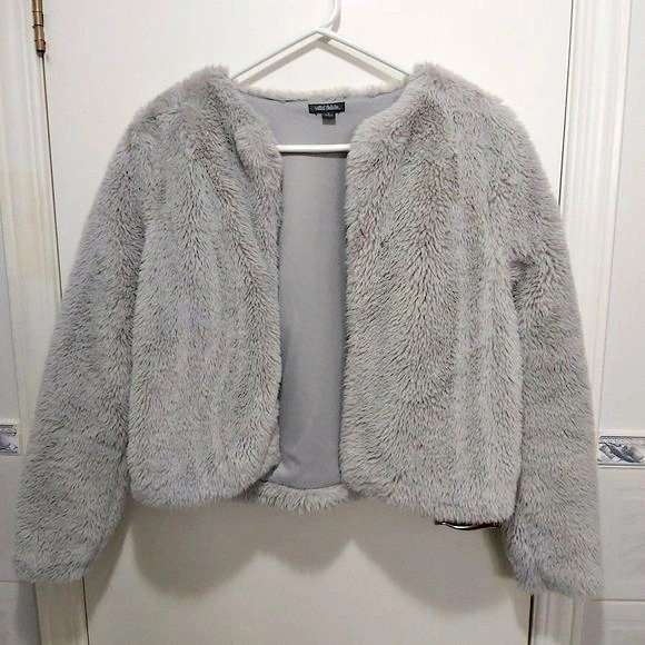 Wild Fable Grey Cozy Polyester Jacket Size Small (S)