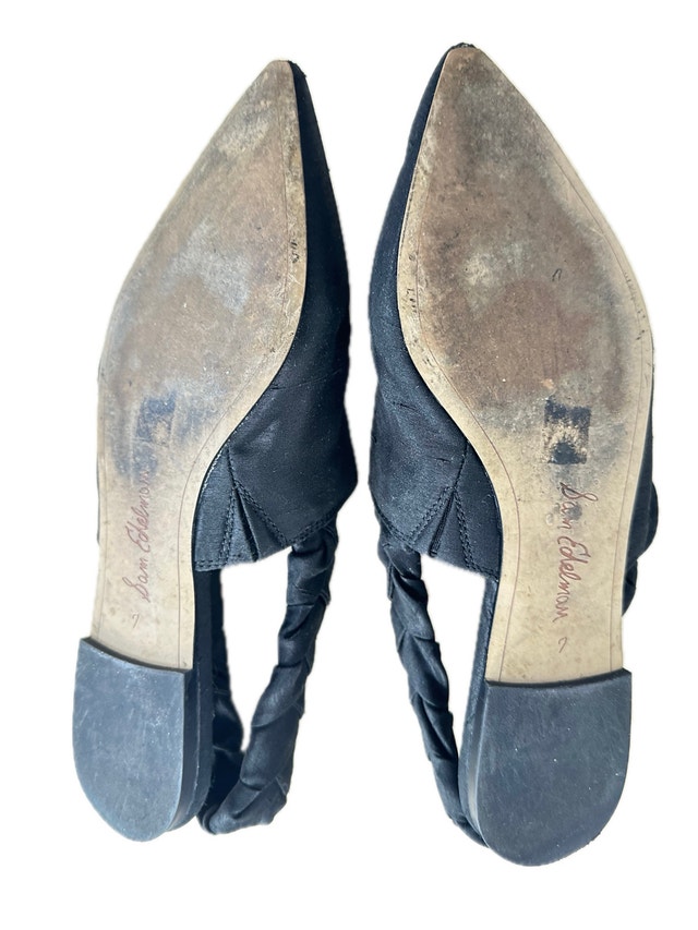 Sam Edelman Black Slingback Flats Braided Bow Size 7 - photo 4