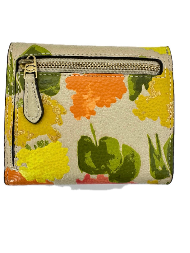 Coach Floral Print Leather Tri-Fold Wallet - photo 2
