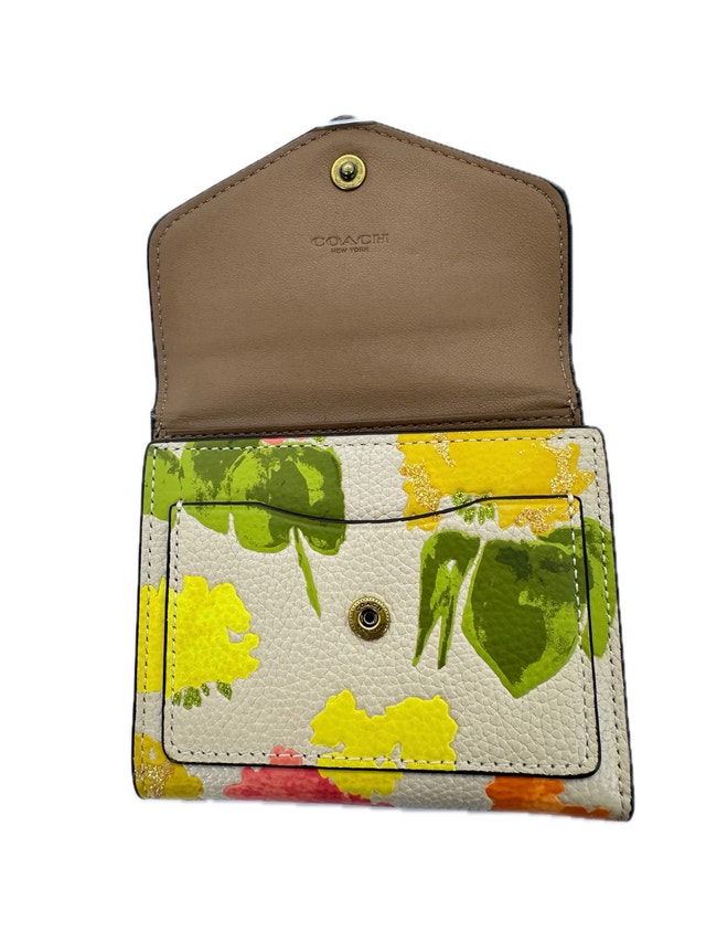 Coach Floral Print Leather Tri-Fold Wallet - photo 3