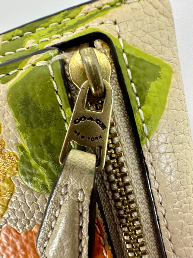 Coach Floral Print Leather Tri-Fold Wallet - photo 5