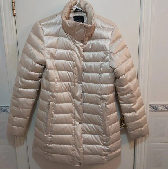 Vintage Metallic Beige Puffer Winter Jacket - Size Small - photo 2