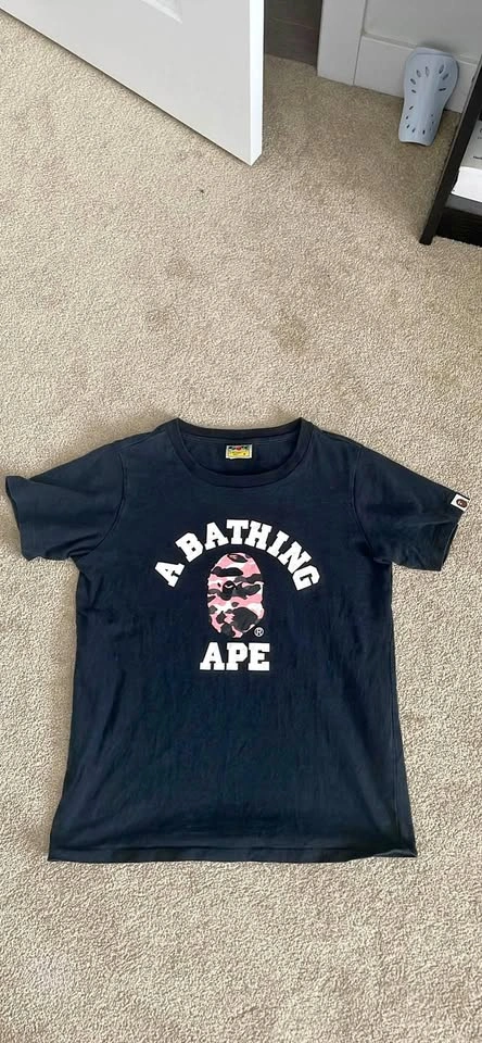 A Bathing Ape Pink Camo Logo T-Shirt