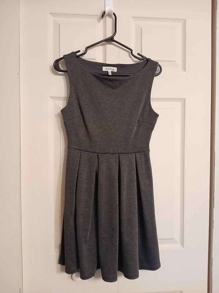Monteau Los Angeles Grey Polyester Dress Size Medium (M) - photo 2
