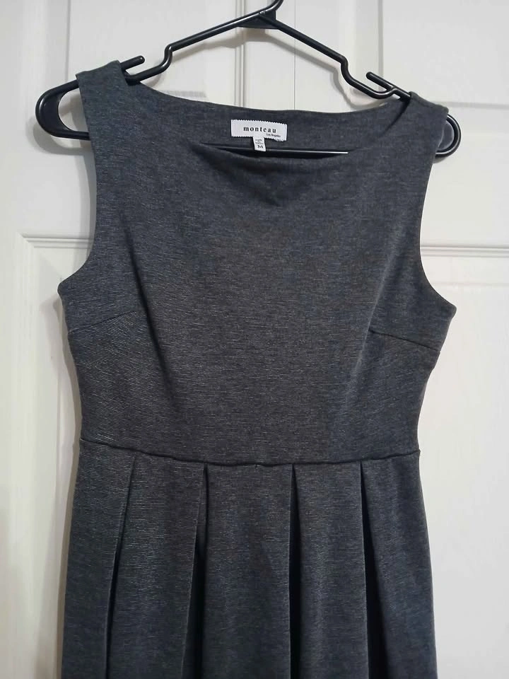 Monteau Los Angeles Grey Polyester Dress Size Medium (M) - photo 3