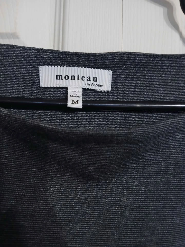 Monteau Los Angeles Grey Polyester Dress Size Medium (M) - photo 5