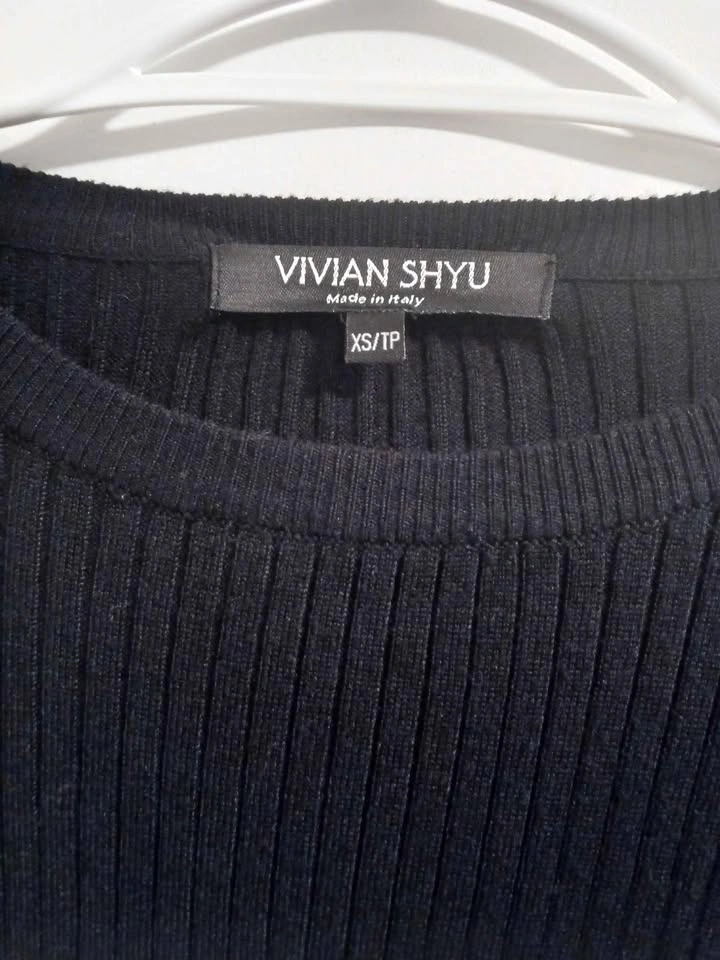 VIVIAN SHYU black dress with silver studs on arms - photo 3