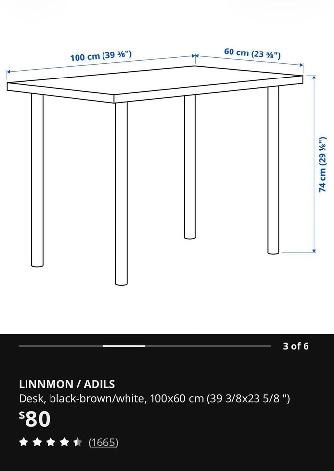 IKEA Linnmon desk - photo 3
