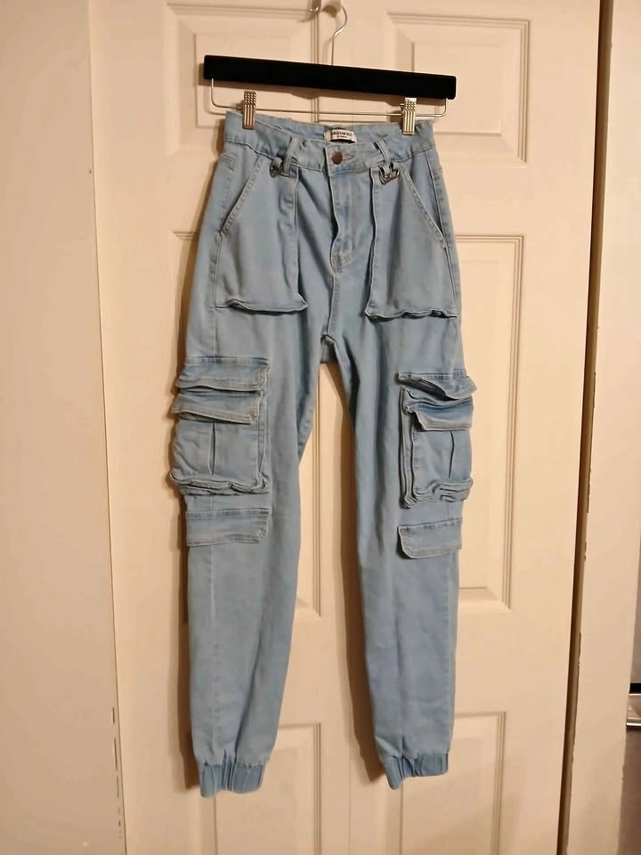 American Basi Los Angeles Blue Cotton Jeans Size Small (S)