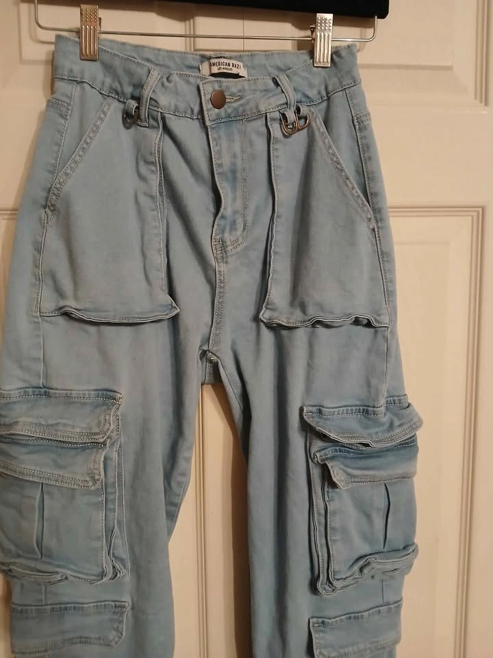 American Basi Los Angeles Blue Cotton Jeans Size Small (S) - photo 2