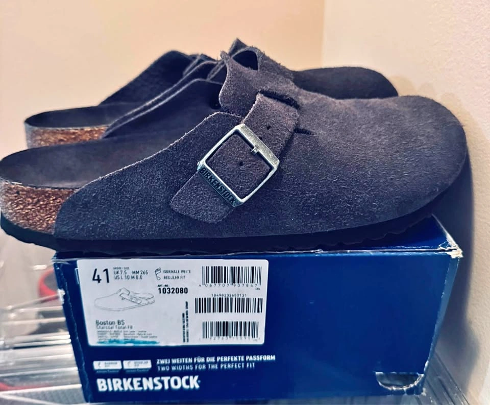 Birkenstock Boston BS Charcoal Tonal Softbed EU 41