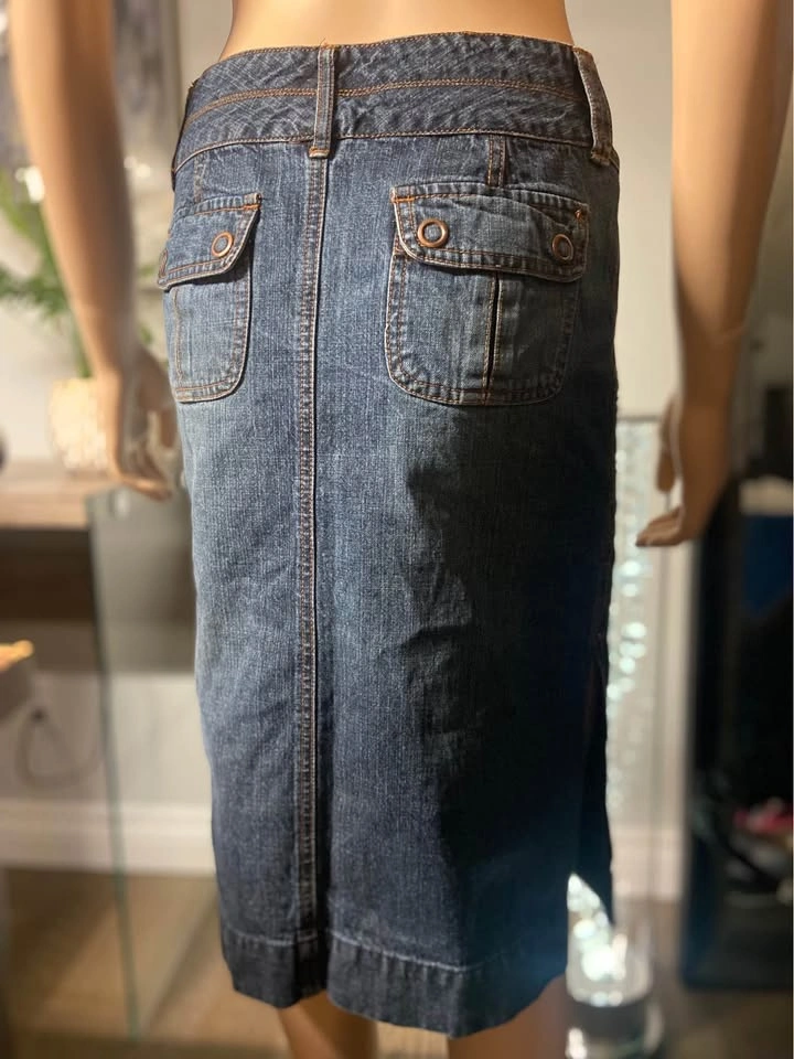 🏈 EUC Vintage Y2K Jacob Connexion Denim Midi Skirt 1/2 - photo 2