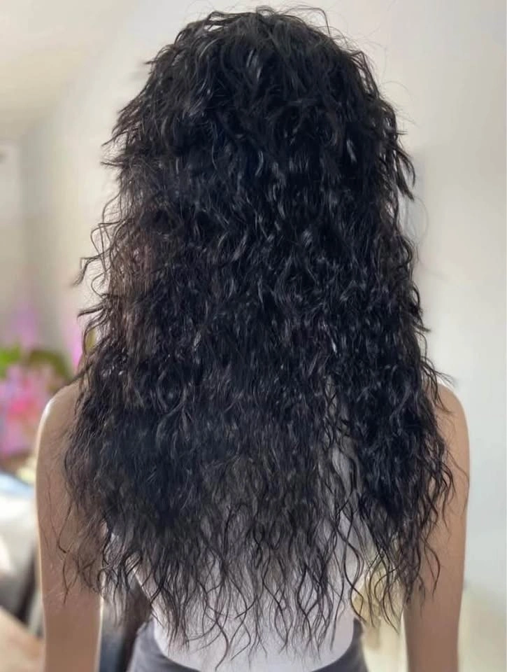 🏈 NEW 24” Black Wavy 70s 80s Rocker Mullet Cosplay Costume Wig - photo 5