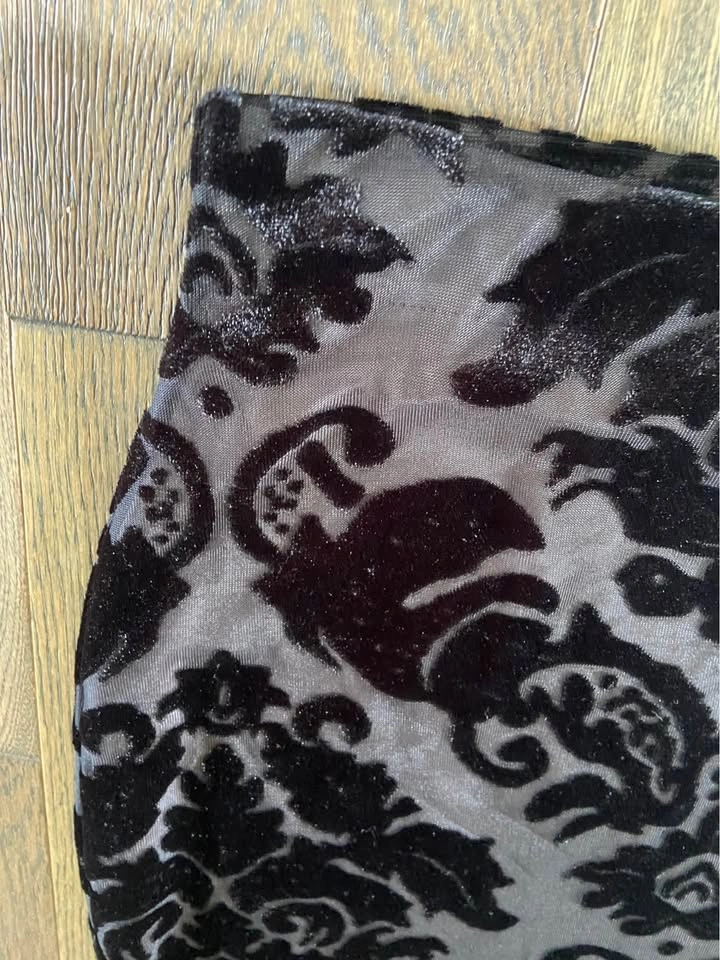 🏈 Velvet Pencil Skirt Size XS - Ricki's - Burnout Damask - NWT - photo 5