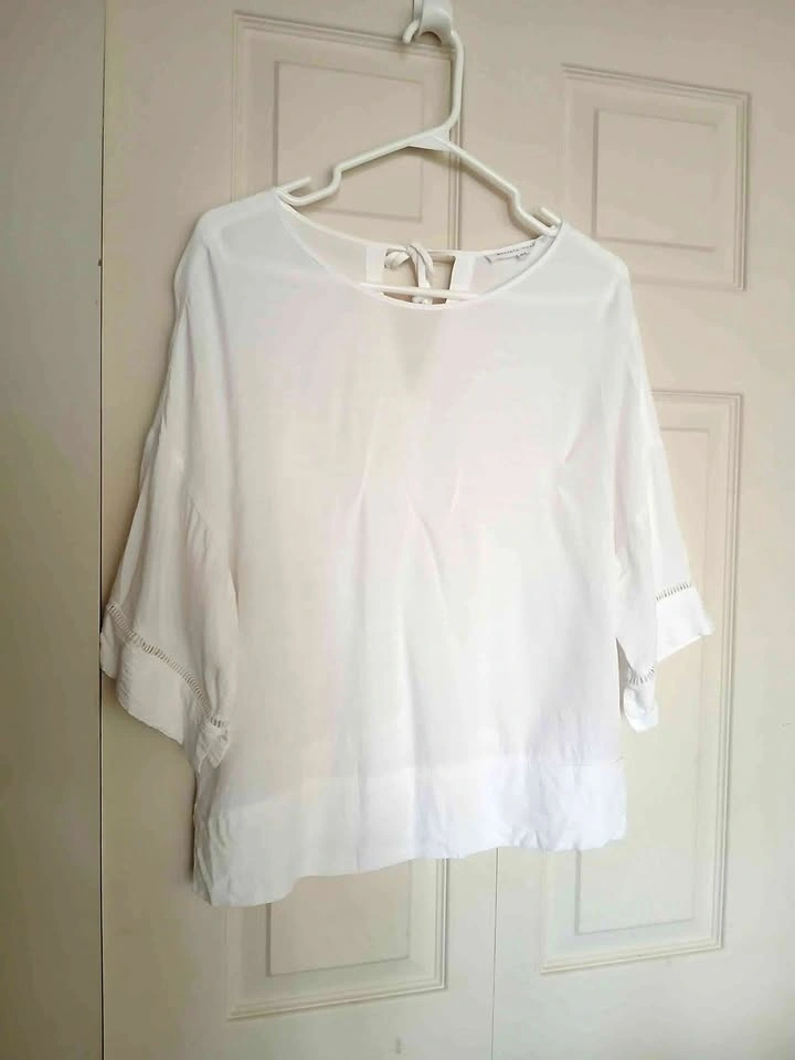 Melissa Nepton white blouse, size large (L)