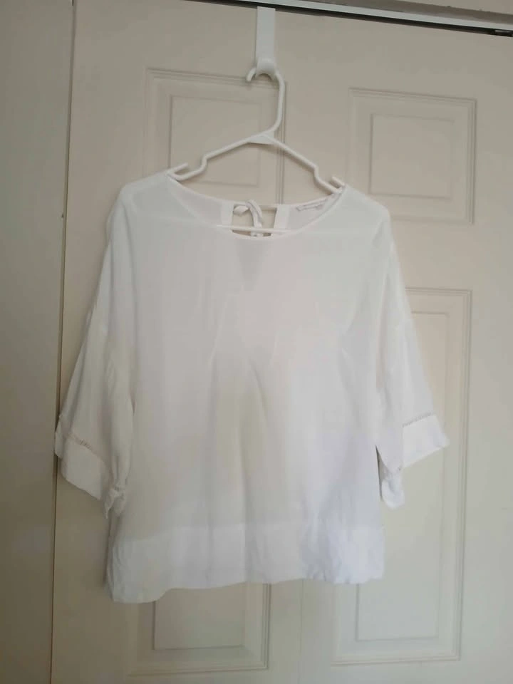 Melissa Nepton white blouse, size large (L) - photo 2