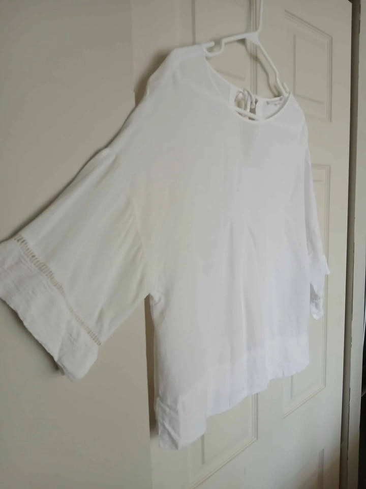 Melissa Nepton white blouse, size large (L) - photo 3
