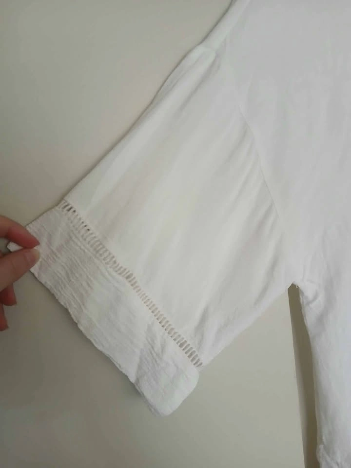 Melissa Nepton white blouse, size large (L) - photo 4
