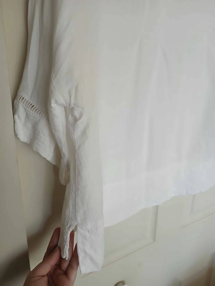 Melissa Nepton white blouse, size large (L) - photo 5