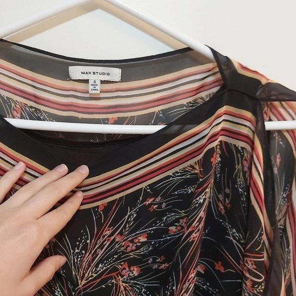 Max Studio Multicolored Flowy Shirt Size Small (S) - photo 3