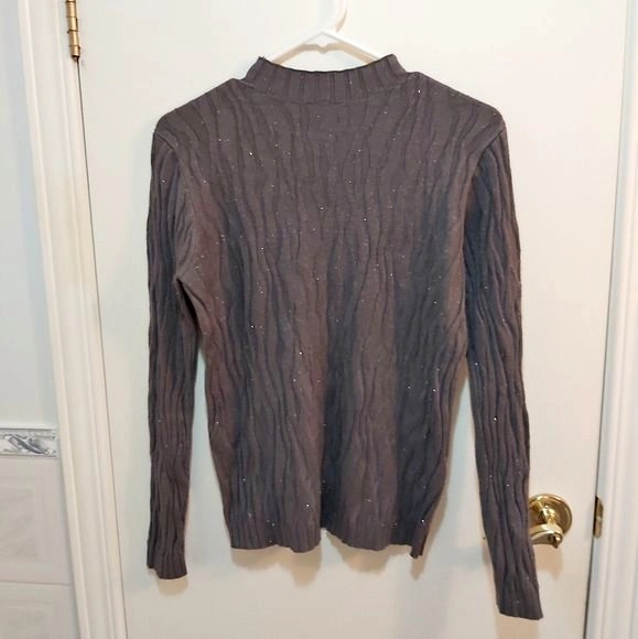 Grey Sparkly Longsleeved Top Size Medium (M)