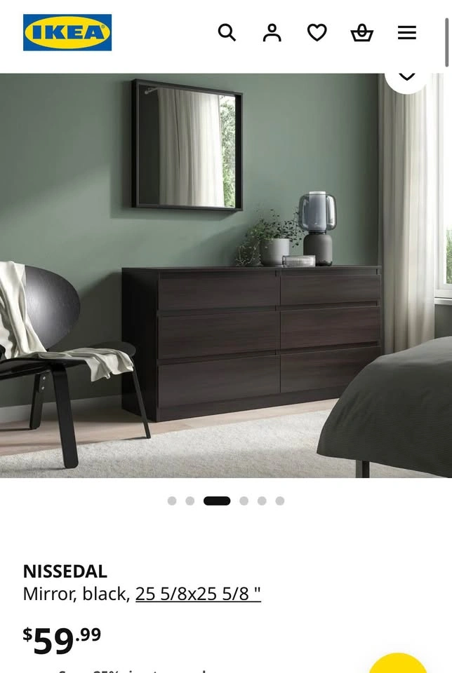 IKEA Wall Mirror - Black (2 available) - photo 2