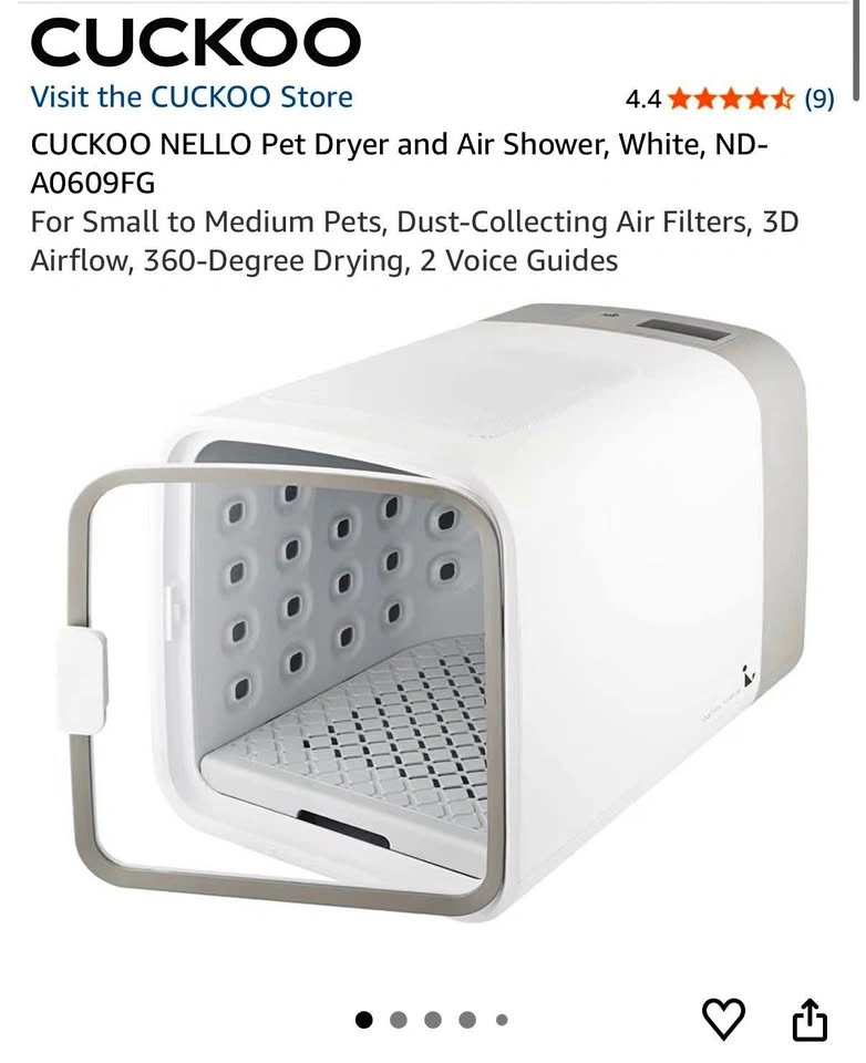 CUCKOO NELLO Pet Dryer and Air Shower ND-A0609FG