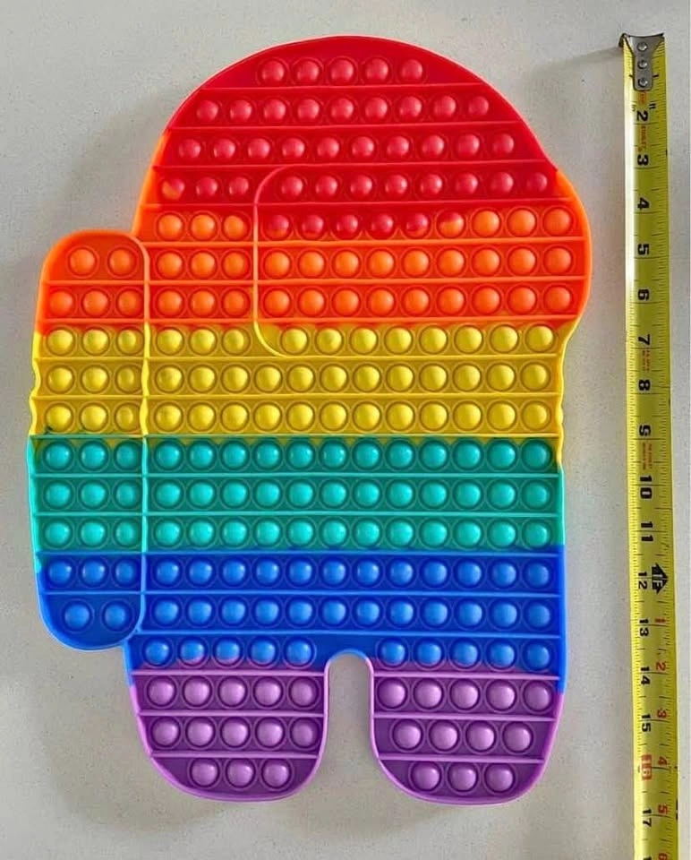 🏈 Jumbo Among Us Rainbow Pop It Fidget Toy